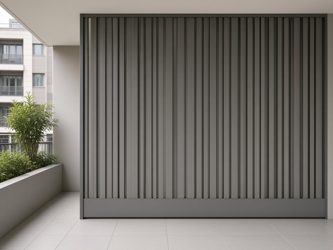 Grey balcony partition, premium look