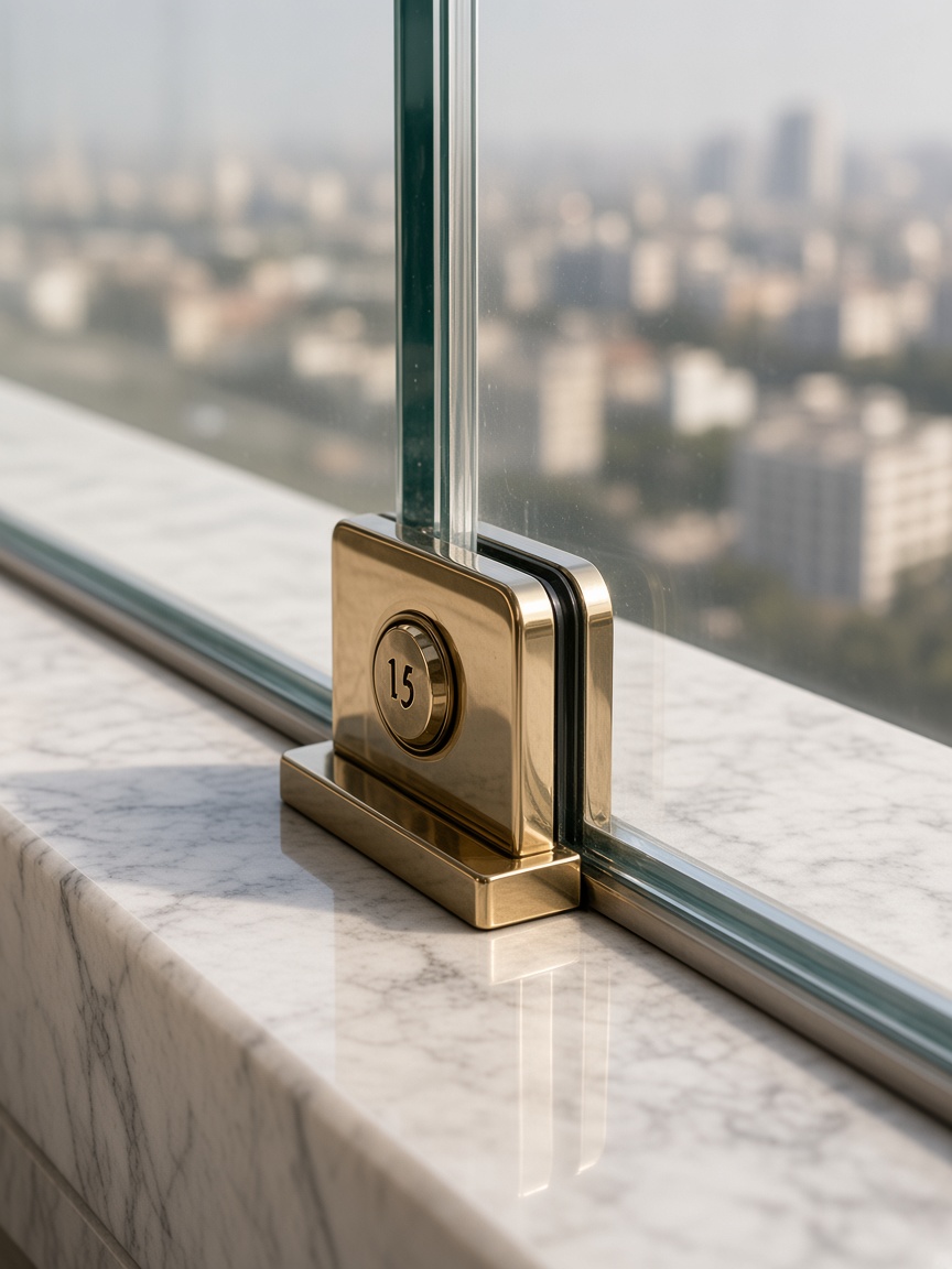 Balcony glass rail