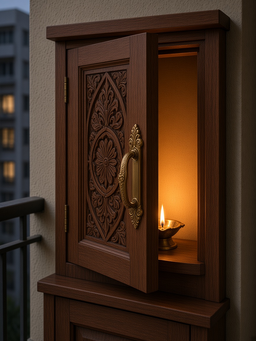 Balcony pooja niche